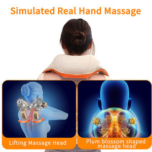 Masajeador de espalda inteligente 3D inalámbrico eléctrico con dispositivo de cuello y hombros Shiatsu profundo manos libres de calor - Product Image 4