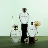 Flacons de parfum en verre poli de 100 ml, élégants et personnalisés pour femmes, avec boîte