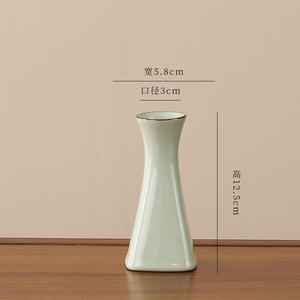 Jarrón de Porcelana Verde Guisante de Lujo - Decoración de Alta Gama para Sala de Estar y Vestíbulo, Perfecto para Arreglos Florales e Hidroponía - Product Image 2