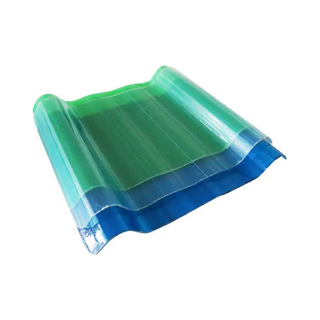 Paneles de tejas de plástico de polímero reforzado con fibra de vidrio Hojas de fibra de vidrio GFRP