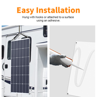 Panneaux solaires flexibles Glory Solar entièrement noirs 200W, panneau double, panneau solaire photovoltaïque pour camping-cars