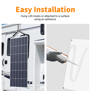Panneaux solaires flexibles Glory Solar entièrement noirs 200W, <span class=keywords><strong>panneau</strong></span> double, <span class=keywords><strong>panneau</strong></span> <span class=keywords><strong>solaire</strong></span> photovoltaïque pour <span class=keywords><strong>camping</strong></span>-cars - Product Image 2