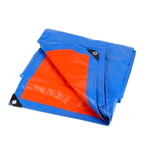 Bâche en PE enduite bleue et orange à bas prix, imperméable, pour couverture de matelas avec protection UV - Product Image 4