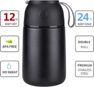 Conteneur alimentaire isotherme personnalisé sans BPA, gourde alimentaire en acier inoxydable, pot alimentaire pour enfants et bébés - Product Image 6