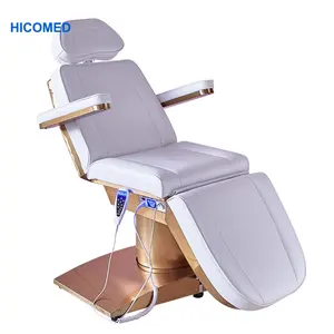 HICOMED Deluxe Golden Rotation SPA Beauty Salon Furniture Luxury Electric Facial Beauty Bed Table