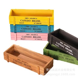 Jardinera Rectangular de Madera para Suculentas, Maceta de Madera Maciza Estilo Zakka para Interiores, con Capacidad de Carga de 3 kg - Product Image 5