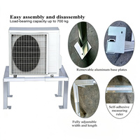 Support de condenseur HVAC réglable pour unité de climatisation extérieure, cadre en aluminium robuste, taille personnalisée disponible