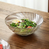 Lots de vaisselle jetable en verre en gros – Grands bols décoratifs transparents et ensemble de bols à fruits ronds