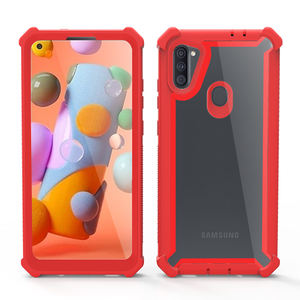 Funda de teléfono para Samsung Galaxy A01, A11, A21, A31, A51, A71, A81, cuerpo completo, parachoques resistente, transparente, marco de pantalla integrada, protección - Product Image 4