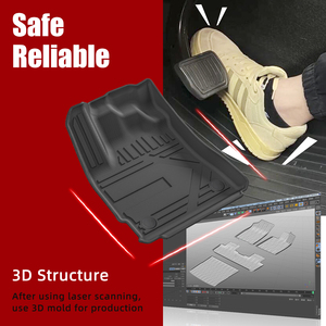Tappetino Auto personalizzato per <span class=keywords><strong>Dacia</strong></span>/Renault <span class=keywords><strong>Sandero</strong></span> 2020-2024 carburante TPE 3D tappetini Auto impermeabili antiscivolo accessori interni Auto - Product Image 3