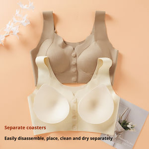 Sujetador Push-Up con Tirantes Anchos, Cómodo, con Cierre Frontal, Diseño a Rayas, Tallas <span class=keywords><strong>Grandes</strong></span> para Mujer - Product Image 2