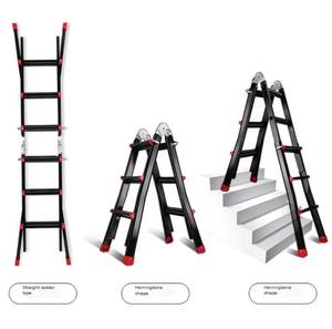 Échelle télescopique robuste antidérapante multi-positions 3-6 marches, échelles industrielles géantes pour le travail, design premium - Product Image 6
