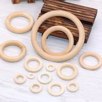 Natural Beech Wood Rings 10 Pcs Unfinished 6cm Solid Wooden Paint Craft Connectors Jewelry Making Business Gift Made China