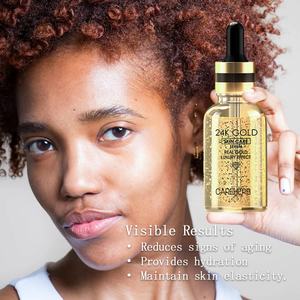 Soin de la peau du visage coréen CAREHERB, anti-rides, éclaircissant, anti-âge, sérum facial à l'or 24 carats - Product Image 2