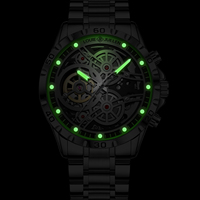 Montre-bracelet mécanique de luxe pour homme 45 mm Reloj Automatico Fermoir en acier inoxydable Étanche 3 ATM Montre Automatique