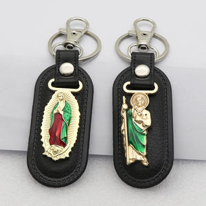 Métal Saint Père Mère Chrétien Religieux Cadeau Sainte Marie Benoît San <span class=keywords><strong>Judas</strong></span> Tadeo Orthodoxe PU Porte-clés Ornement - Product Image 1