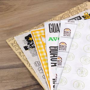 Papier d'emballage alimentaire personnalisé avec logo pour sandwich, burger, fête, papier de soie avec style de papier journal imperméable pour gâteau, pain, bonbons, biscuits, sushi - Product Image 6