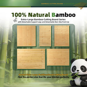 Planche <span class=keywords><strong>à</strong></span> découper en bambou extra large personnalisée avec pieds amovibles, couvercle pour cuisinière et évier, bord antidérapant pour plan de travail de cuisine - Product Image 4