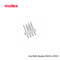 0470541000 Molex Automotive 4 Connecteurs rectangulaires-Boîtiers Adaptateur de prise Contacts en alliage de cuivre Ivoire 0.100 "(2.54mm)