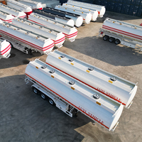Semi-Trailer Tangki Bahan Bakar 3-Axle 45cbm 45000 Liter untuk Transportasi Diesel/Bensin/Minyak dengan Ban 12R22.5
