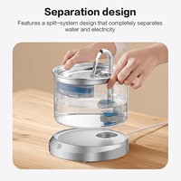 Fontaine à eau portable intelligente et élégante en acier inoxydable, rechargeable, sans pompe, pour chats et chiens