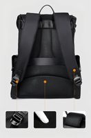 Sac à dos pour ordinateur portable multi-couches pour homme, sac de voyage d'affaires noir imperméable, sac à dos pour ordinateur avec plusieurs compartiments