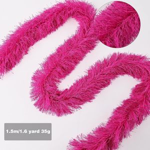 Consegna in Tre Giorni, Decorazione Artificiale in Peluche da 1,5 Metri per Fai-da-Te, Costumi Nuziali, Feste di Natale, Sciarpe con Piume - Product Image 2