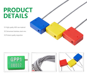 Vuông dây dẫn con dấu áp dụng với niêm phong khóa được sử dụng cho hậu cần container chống trộm có thể in dây dẫn con dấu - Product Image 4