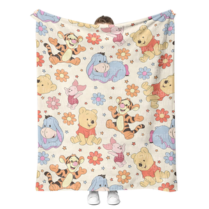 Best Selling Cute Cartoon Animals Children Baby Blanket Customized Sublimation Coral <b>Fleece</b> Flannel Throw Blankets - Product Image 2