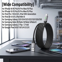 Câble USB vers C Cantell 66W 3A, câble de charge rapide USB A vers C, 1m 2m 3m, transmission haute vitesse, câble de données Type-C