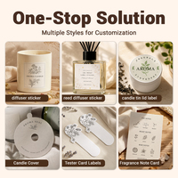 Étiquettes autocollantes personnalisées en vinyle pour pots de bougies, autocollants privés pour bouteilles de bougies parfumées, vente en gros
