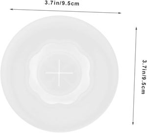 2026 Compact Silicone <b>Cup</b> Lids with <b>Straw</b> Hole for Coffee Mugs & Wine Glasses Soft Cover Transparent - Product Image 5