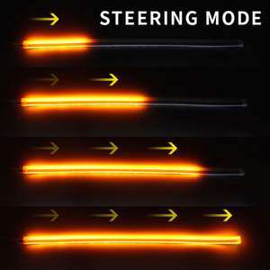 Juego de 2 Barras de Luz de Conducción Diurna (DRL) de 24V, Accesorios de Estilo para Coche con Señal de Giro para Camión, Lámpara de Tira de Guía Universal para Automóvil de 24V - Product Image 1