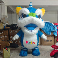 Costume de mascotte gonflable Lion Chinois pour la marche, idéal pour le Nouvel An Chinois, les défilés et le cosplay