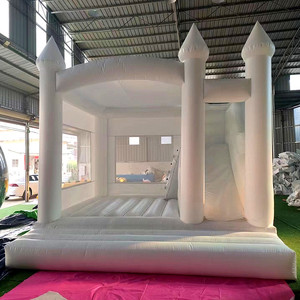 Château gonflable blanc pour mariage, château de saut extérieur pour enfants, fête d'anniversaire, château blanc pour mariage I - Product Image 3