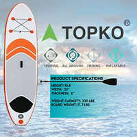 TOPKO-planche à pagaie gonflable pliable, pour la mer, impression fleurs/animaux/dessin animé Offre Spéciale