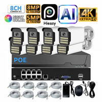 Système de surveillance PoE HiEasy 8 canaux 4K 8MP avec reconnaissance faciale IA, étanche IP66, détection humaine et de véhicules, détection de franchissement de ligne