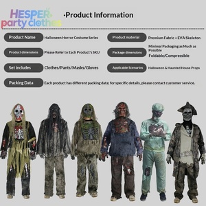 Disfraz de Terror Zombie HESPER, Serie de Disfraces para Halloween, Escape Room, Fiesta de Disfraces, Accesorios para Casa Embrujada - Product Image 2
