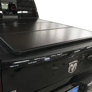 Zolionwil Security Rouleau Retractable Truck Bed Pickup Roll Manual Roller Lid Aluminum Tonneau Cover For RAM with toolbox