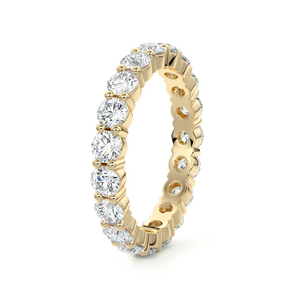 Nhẫn vàng 14K mạ vàng cao cấp đính đá Moissanite, nhẫn đính hôn vĩnh cửu - Trang sức cưới & đeo hàng ngày sang trọng, quà tặng lễ hội dành cho cả nam và nữ - Product Image 4
