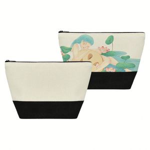 2026 New Design Sublimation Makeup Storage Pencil Bags Custom Linen Blanks <b>Make</b> up Bag - Product Image 2