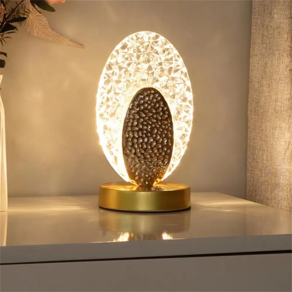 קריסטל שולחן מנורת RGB צבע שינוי לילה אור רומנטי LED רוז קריסטל מגע מנורות לסלון חנוכת בית מתנה