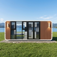 Mini-maison capsule modulaire moderne en acier de 20 pieds et 40 pieds, type Apple House de Chine, pour usage commercial ou résidentiel (bureau ou habitation)