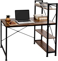 Meubles de bureau de qualité supérieure pour la maison avec étagère latérale, bureau d'étude en bois, table d'ordinateur, bureaux pour PC