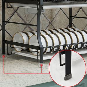 3 Tier Container <b>Kitchen</b> Storage Drawer Spice Organizer Dish Holders Cutlery Drying Tabletop Drain Rack Bowl Tray Storage Rack - Product Image 3