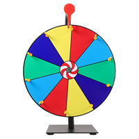 Roue tournante de roulette murale ou de table de 24 pouces, carnaval, jeux de rotation Win Fortune, roue de prix de couleur