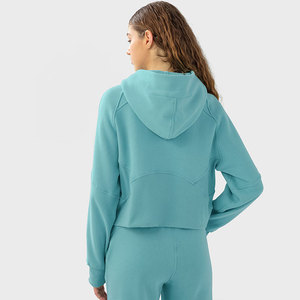 Usine Equine Personnalisé Femmes Full Zipper Hoodies Équitation Hiver Veste à Manches Longues avec Poches - Product Image 4