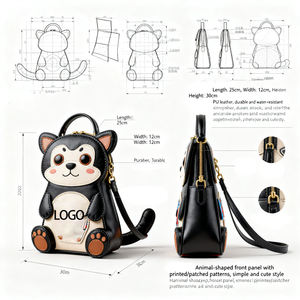 Custom <b>Clear</b> PVC Ita <b>Bag</b> Single Handle Fashion Design with Animals Shape Polyester Lining for Customized design - Product Image 3