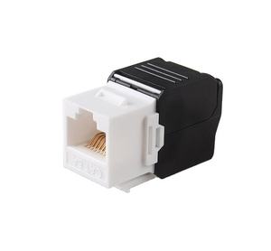 Poluar <span class=keywords><strong>Cat6</strong></span> RJ45 Bảng điều khiển gắn kết UTP Coupler mô-đun màu đen trắng PC vật liệu bụi bằng chứng truyền dữ liệu <span class=keywords><strong>Keystone</strong></span> <span class=keywords><strong>jack</strong></span> - Product Image 1