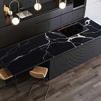Plan de travail en quartz noir 2026, pierre artificielle aspect quartz et marbre pour cuisine